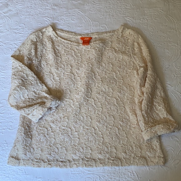 JOE FRESH Cream Lace Top - Picture 9 of 9